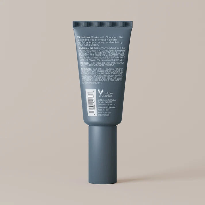 Face Reality Mandelic Serum 8% – Exfoliating Serum for Acne, Pigmentation & Texture (1 oz)