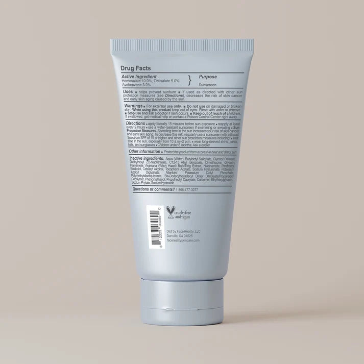 Face Reality Daily SPF 30 Lotion – Lightweight Sunscreen for Acne-Prone Skin (2 oz)