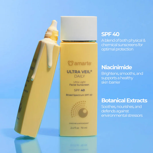 Amarte Ultra Veil® Daily Fluid SPF 40 – Lightweight Antioxidant Sunscreen (2.4 oz)