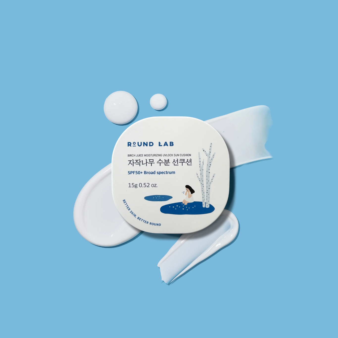 Round Lab Birch Moisturizing Sun Cushion SPF 50+